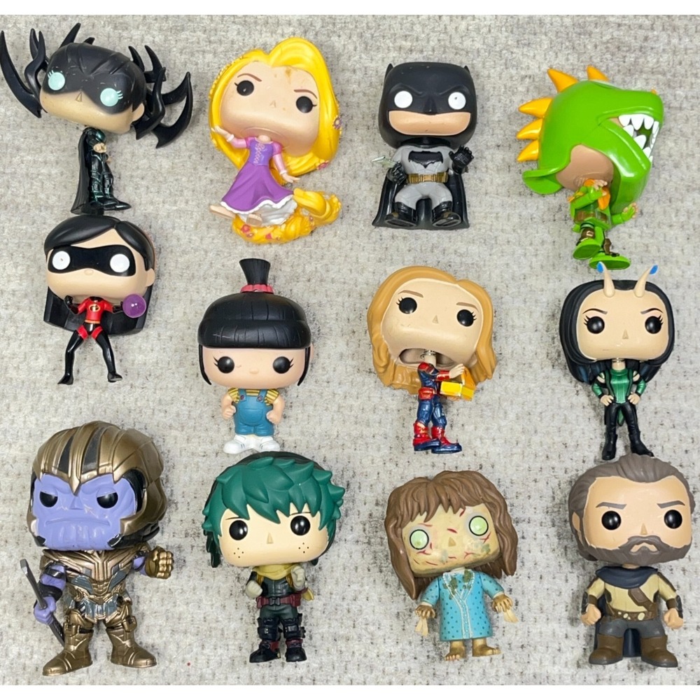 Funko Pop! Huge Mixed Lot Bundle of 12 Loose Figures Movies Super Hero Reseller